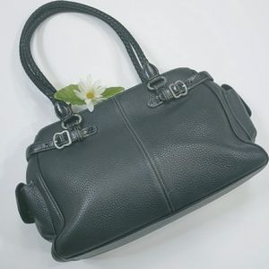 BRIGHTON Pebbled Leather Shoulder Bag Satchel